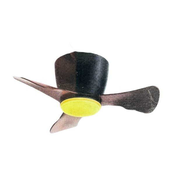 SYNERJI 23" CEILING FAN 3 BLADE 24W LED BLK /DARK WOOD