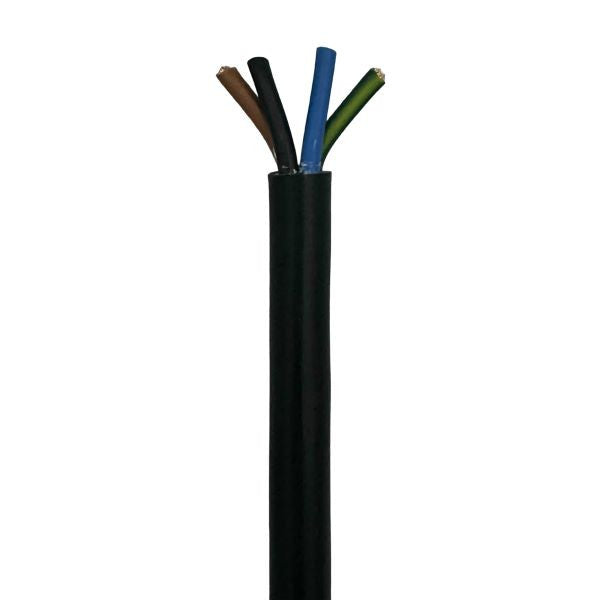 CUT FLEX RND CABTYRE 1X4 BLK   10A/100M