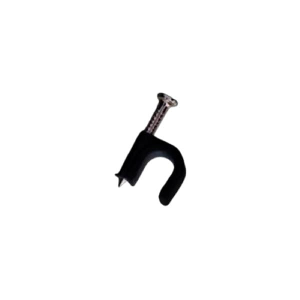 CABLE CLIP RND BLK /100