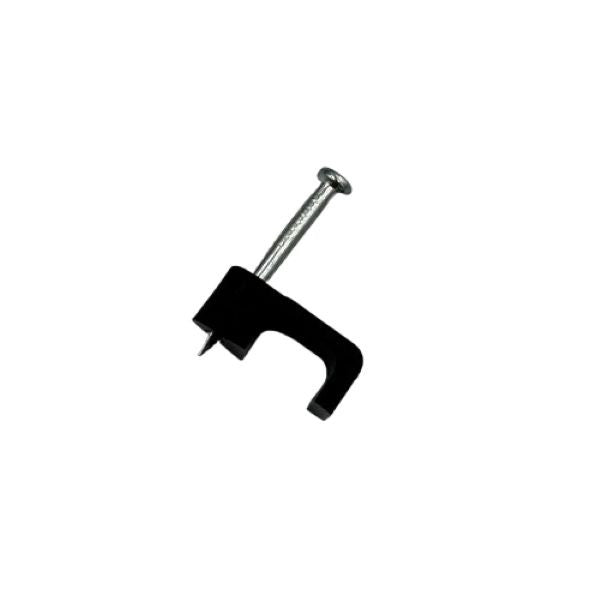 CABLE CLIP FLAT BLK /100