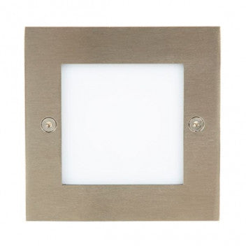 KJ35A S/S SQ MED PLAIN LED (FOOTLIGHT)+