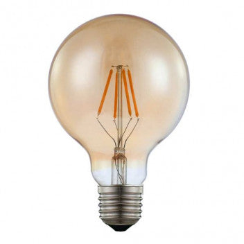 FILAMENT LED 6W G95 E27 2200K DIMM AMBER GLASS (MESMERIZE)