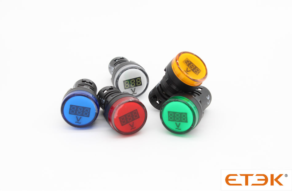 AC Pilot Light - Round/Square - G/Y/R/W/B