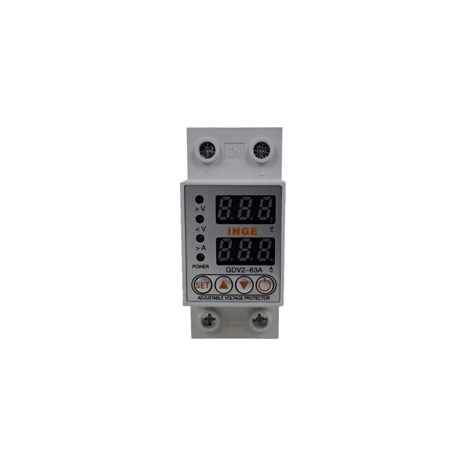 Voltage and Current Protector 63A - Adjustable