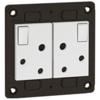ARTEOR 16A DUO SW.SOCKET ON FRAME WHT 572022