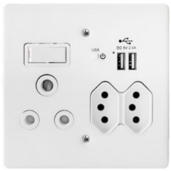 C/T 4X4 (WHT) 2X "A" USB 2XEURO COMBO SSO+PLATE