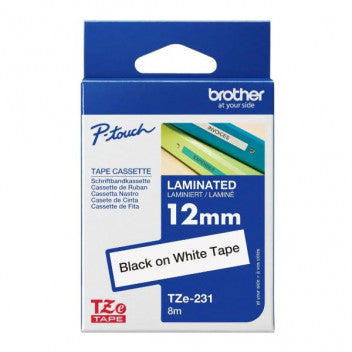 P-TOUCH TAPE 12MM TZE231   BLK/WHT